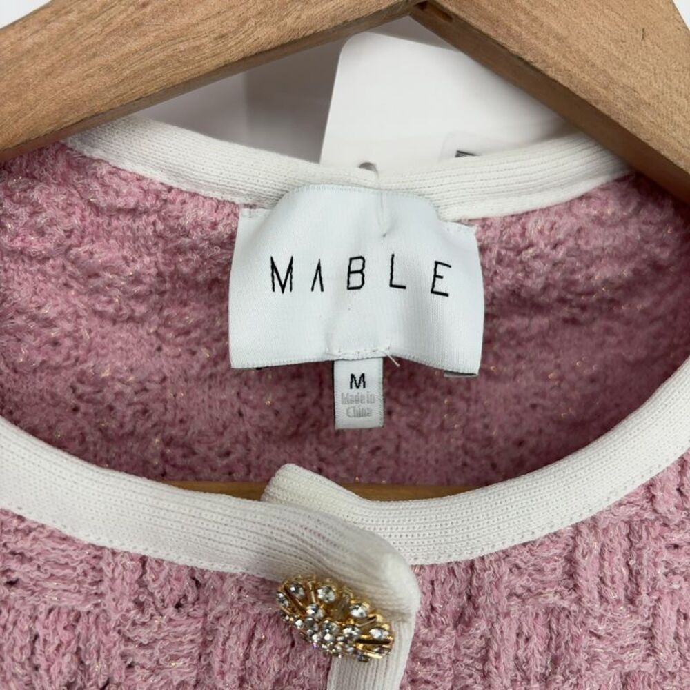 Mable Pink Tweed Knit Skirt Set - Picture 4 of 6